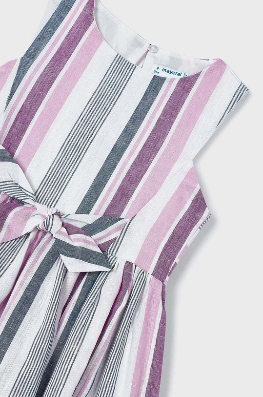 Dětské šaty s příměsí lnu Mayoral fialová 3925.6D.Mini.PPYH