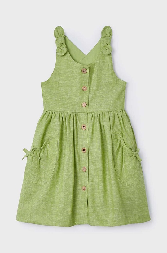 Mayoral vestito di lino bambino/a mini verde 3928.6E.Mini.PPYH