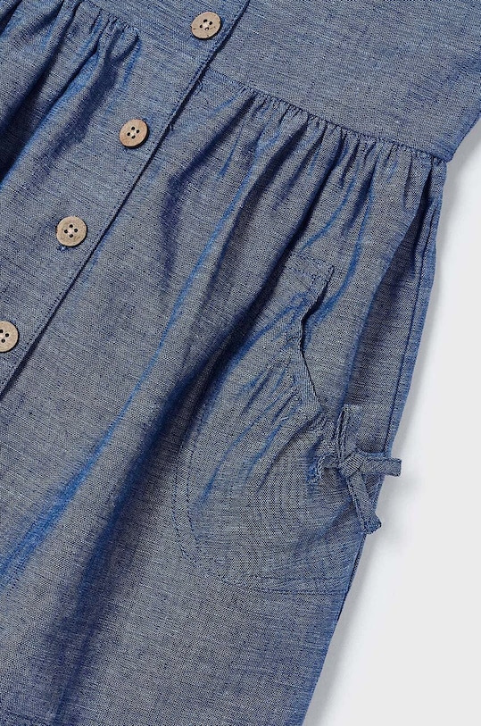 Mayoral sukienka lniana dziecięca niebieski 3928.6E.Mini.PPYH