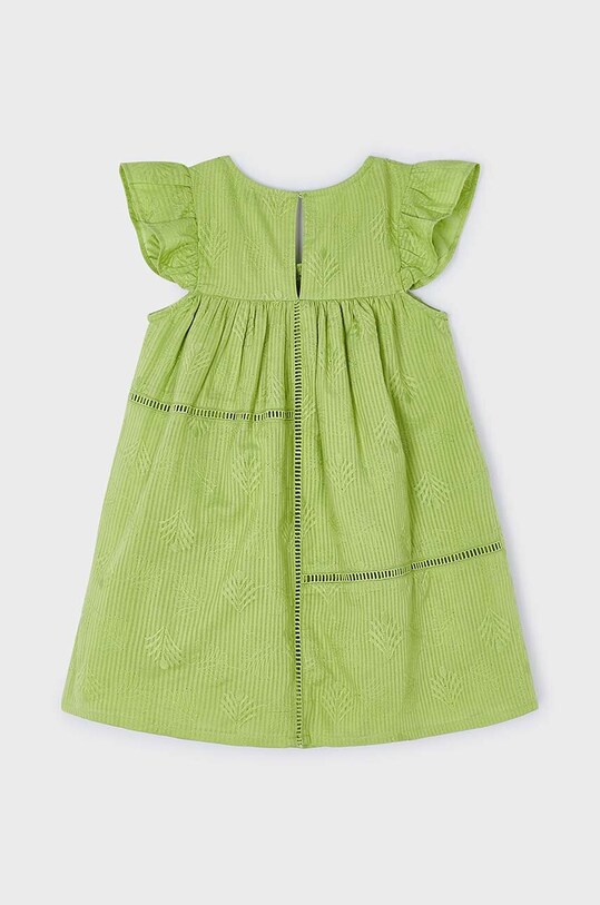 Dziewczynka Mayoral sukienka bawełniana dziecięca 3930.6F.Mini.PPYH zielony