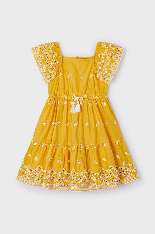 Mayoral sukienka dziecięca rozkloszowany żółty 3933.6F.Mini.PPYH
