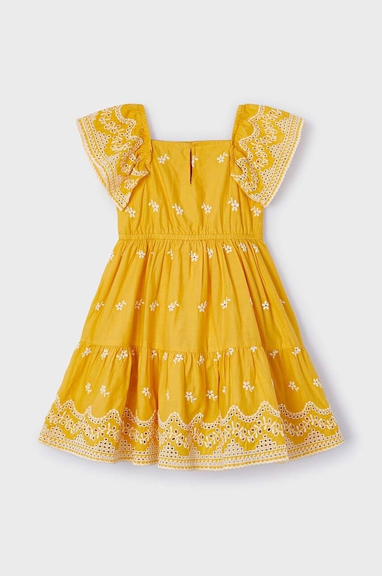 Mayoral sukienka dziecięca 3933.6F.Mini.PPYH żółty SS24