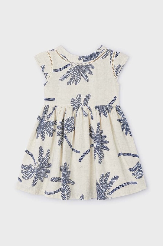 Ľanové šaty pre deti Mayoral s prímesou ľanu tmavomodrá 3934.6F.Mini.PPYH