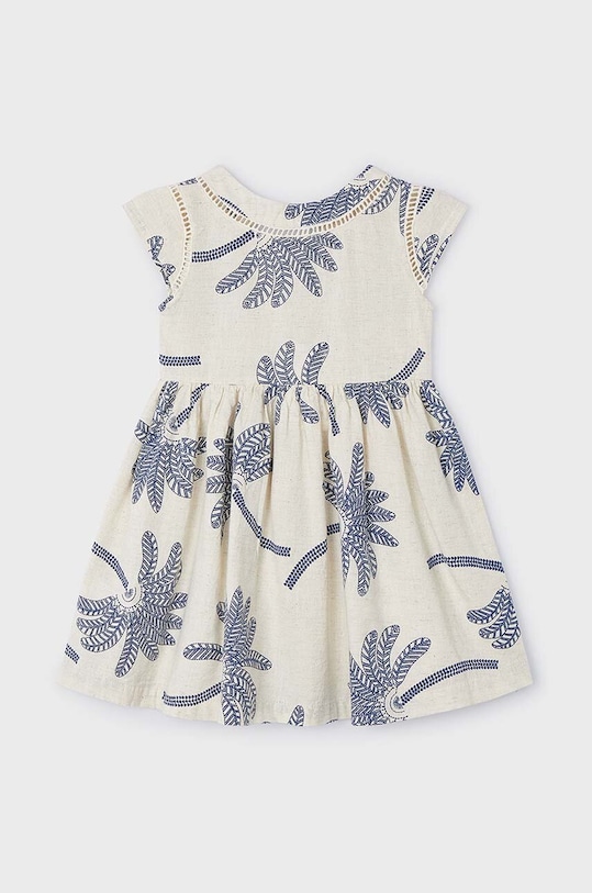 Ľanové šaty pre deti Mayoral s prímesou ľanu tmavomodrá 3934.6F.Mini.PPYH