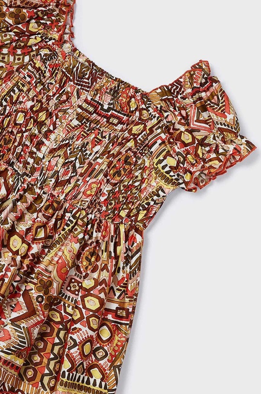 Dječja pamučna haljina Mayoral smeđa 3937.6G.Mini.PPYH