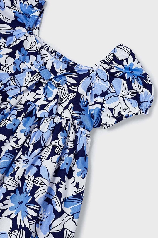 Mayoral rochie din bumbac pentru copii bleumarin 3941.6H.Mini.PPYH