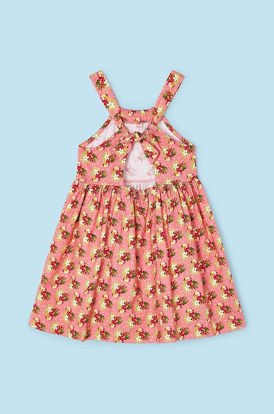 Παιδικό βαμβακερό φόρεμα Mayoral 3945.6J.Mini.PPYH ροζ SS24