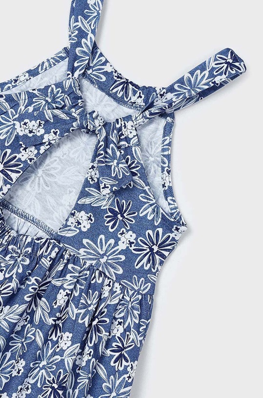 Παιδικό βαμβακερό φόρεμα Mayoral σκούρο μπλε 3945.6J.Mini.PPYH