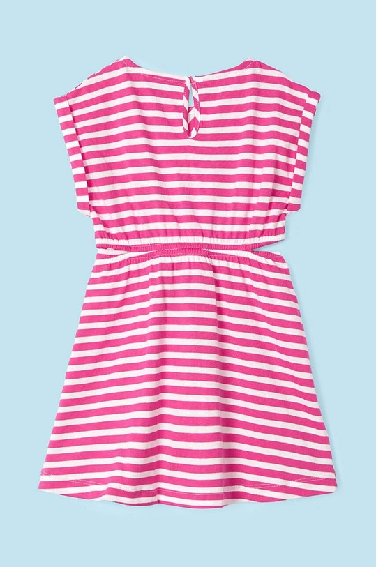 Dětské bavlněné šaty Mayoral 3946.6L.Mini.PPYH růžová SS24