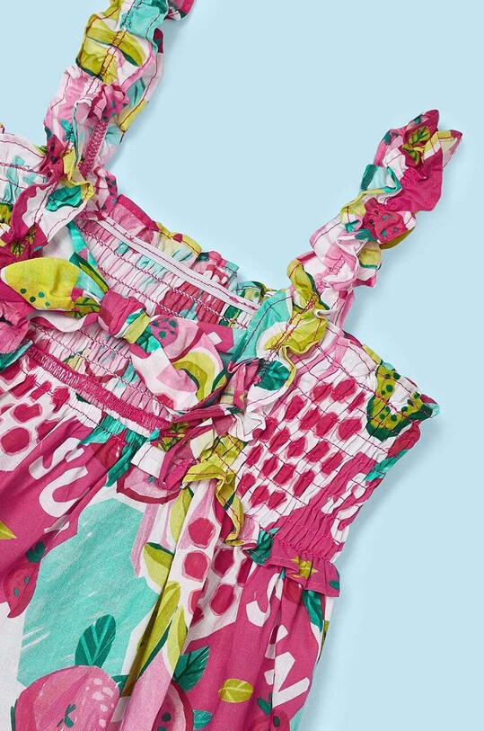 Mayoral sukienka bawełniana dziecięca różowy 3947.6L.Mini.PPYH