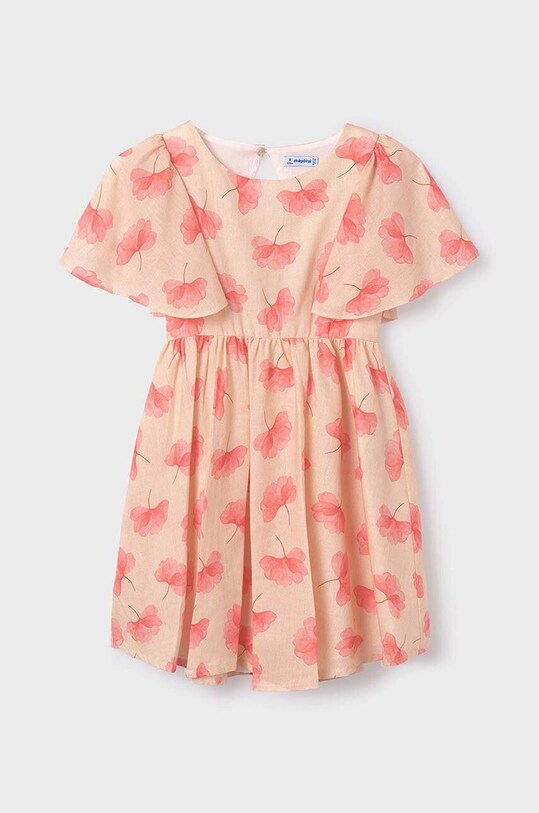 Дитяча бавовняна сукня Mayoral 6945.8A.Junior.PPYH рожевий SS24