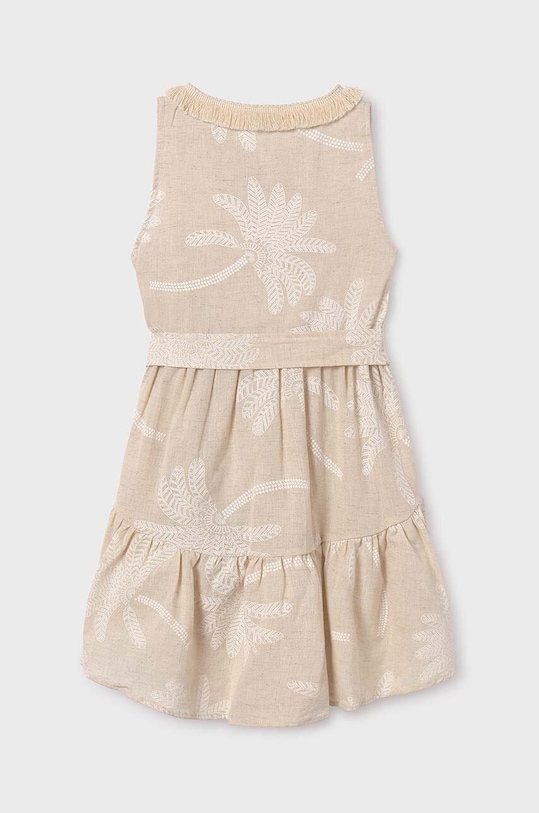 Κοριτσίστικα Φόρεμα με μείγμα από λινό για παιδιά Mayoral 6955.8C.Junior.PPYH μπεζ