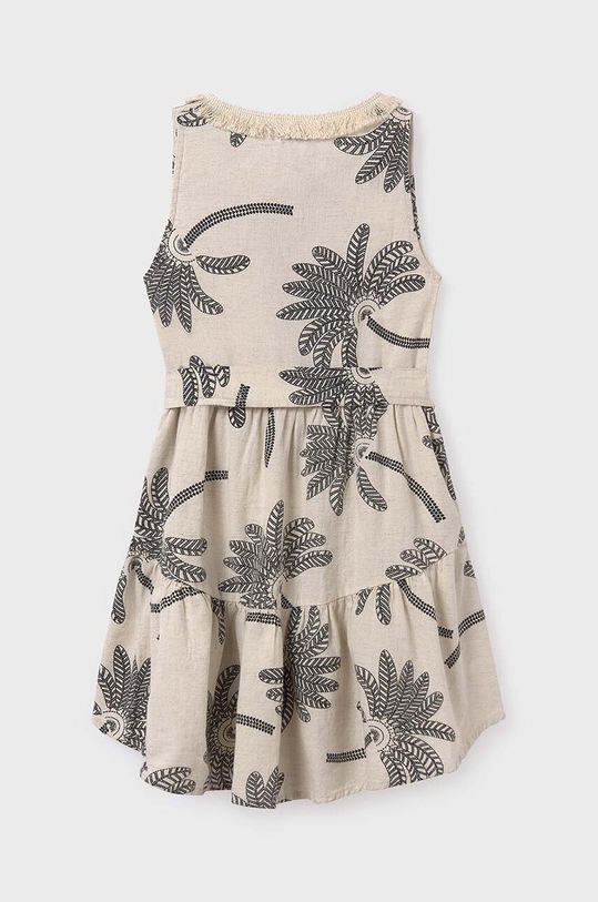 Φόρεμα με μείγμα από λινό για παιδιά Mayoral 6955.8C.Junior.PPYH μπεζ SS24