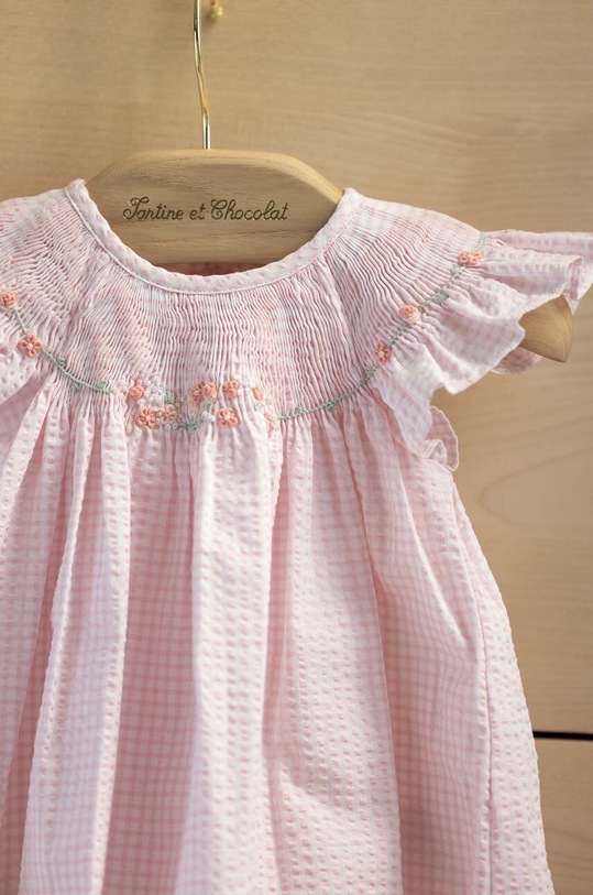 Детское хлопковое платье Tartine et Chocolat TY30000.G.80.86 розовый