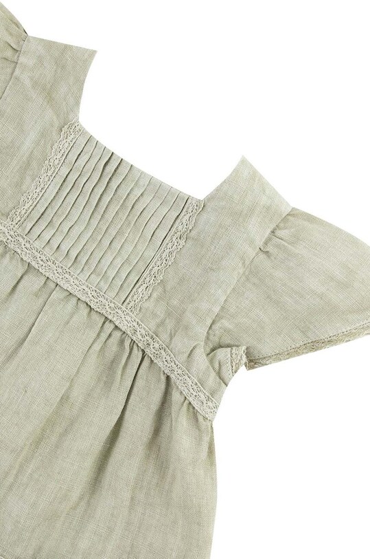 Βεφικό λινό φόρεμα Tartine et Chocolat πράσινο TY30181.60.74