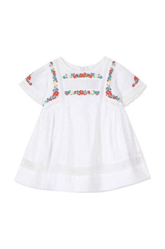 Pamučna haljina za bebe Tartine et Chocolat TY30051.80.94 bijela SS24
