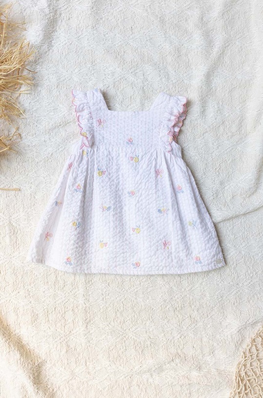 Tartine et Chocolat sukienka bawełniana niemowlęca TY30091.80.94 biały