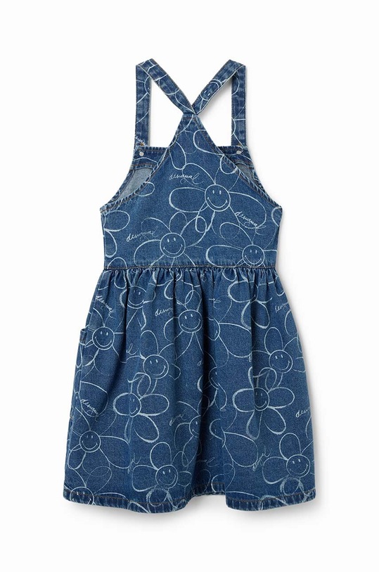 Fete Desigual rochie din denim pentru copii 24SGVD01 albastru