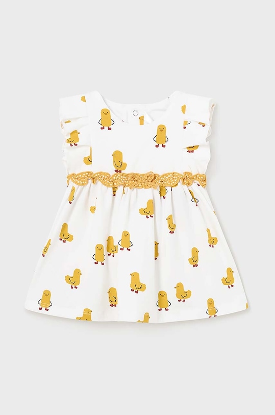 Φόρεμα μωρού Mayoral Newborn 1810.2K.Newborn.PPYH κίτρινο SS24
