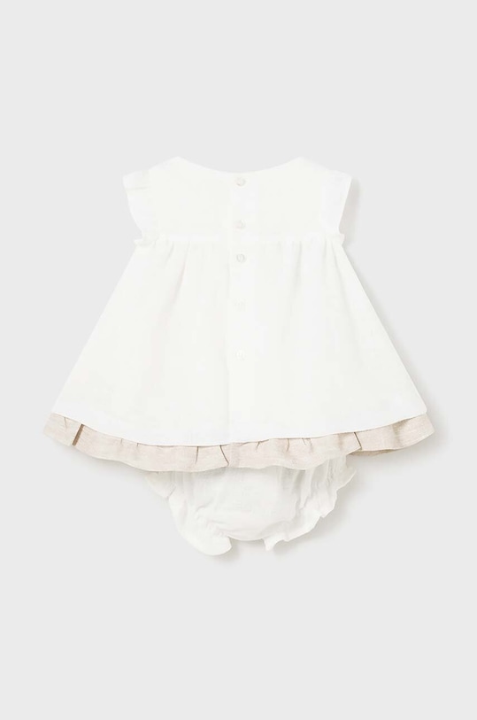 Κοριτσίστικα Φόρεμα με μείγμα από λινό για παιδιά Mayoral Newborn 1828.2N.Newborn.PPYH μπεζ