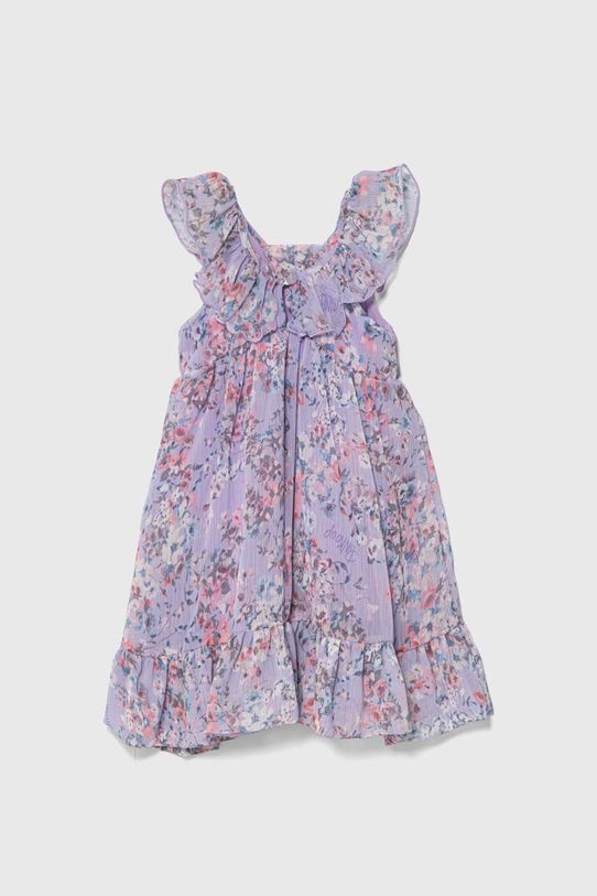 Pinko Up sukienka dziecięca S4PIBGDR109 fioletowy SS24
