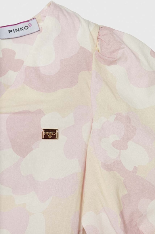 DÍVKA Dětské bavlněné šaty Pinko Up S4PIJGDR028 béžová