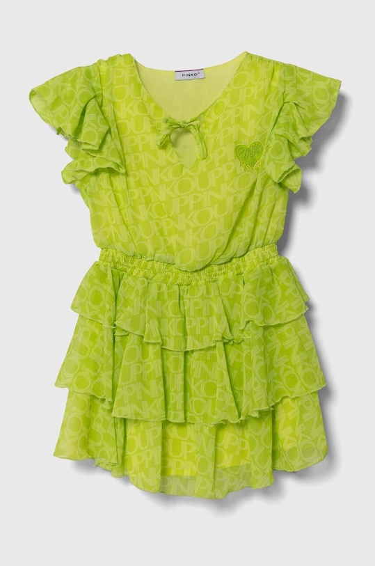 Дитяча сукня Pinko Up короткий зелений S4PIJGDR089