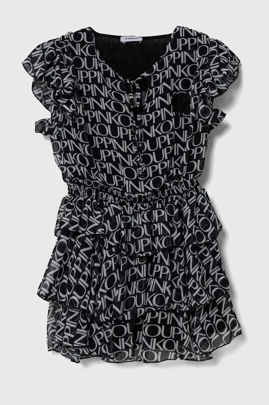 Pinko Up sukienka dziecięca rozkloszowany czarny S4PIJGDR089