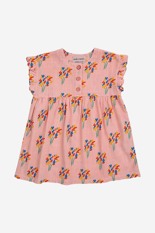 Bobo Choses rochie bebe fixat roz 124AB103
