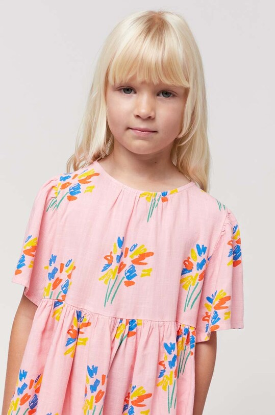 Детское платье с примесью льна Bobo Choses 124AC132