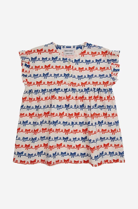 Дитяча бавовняна сукня Bobo Choses короткий червоний 124AB104