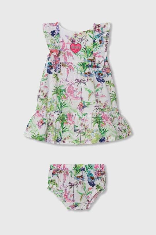 Дитяча бавовняна сукня Guess бавовна зелений A4GK12.WF7D0.PPYH