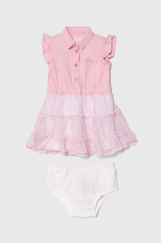 Сукня для немовлят Guess короткий рожевий A4GK15.WG5P0.PPYH