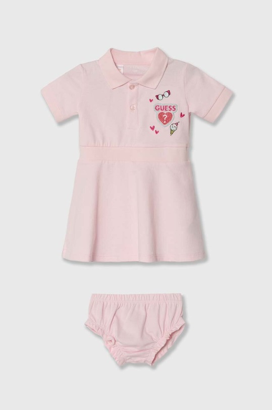 Guess sukienka niemowlęca rozkloszowany różowy A4GK16.K9N14.PPYH