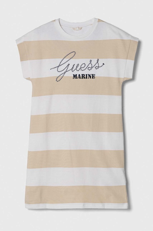 Guess sukienka bawełniana dziecięca wzorzyste beżowy J4GK11.KB4K4.PPYH