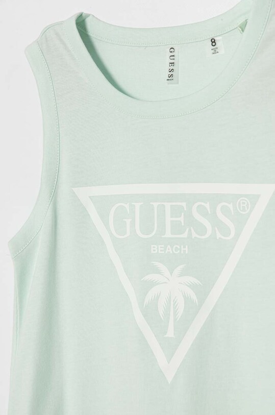 Дівчинка Дитяча бавовняна сукня Guess J4GK35.JA914.PPYH бірюзовий