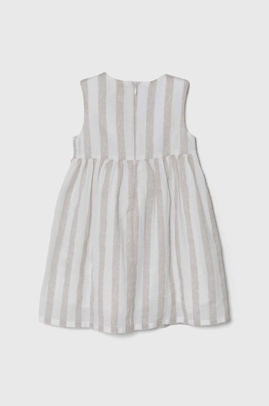 Guess sukienka z domieszką lnu dziecięca K4GK03.WG600.PPYH beżowy SS24