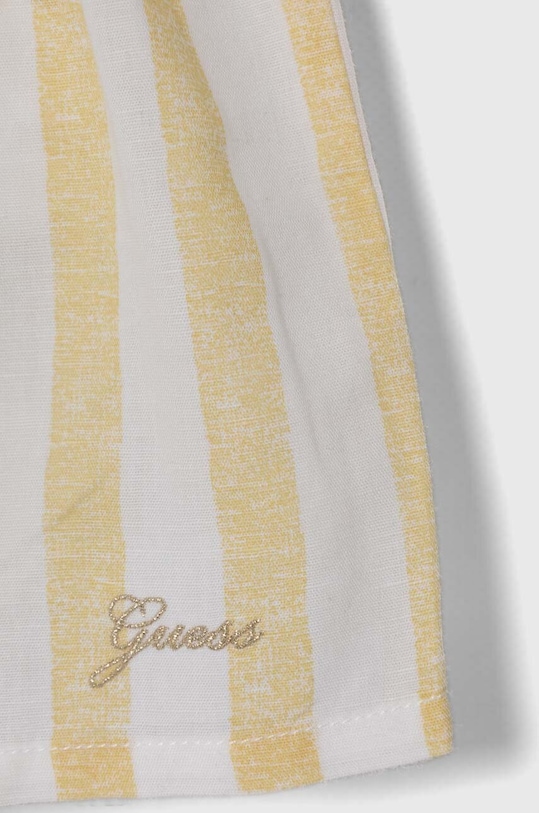 Девочка Детское платье с примесью льна Guess K4GK03.WG600.PPYH жёлтый