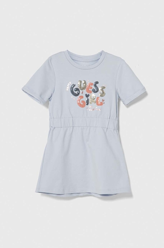 Guess sukienka dziecięca rozkloszowany niebieski K4GK07.KAE23.PPYH