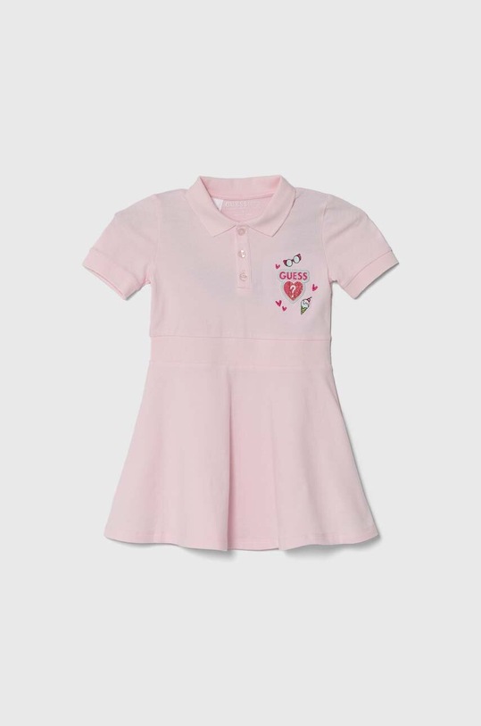 Dievčenské šaty Guess s elastanom ružová K4GK35.K9N14.PPYH