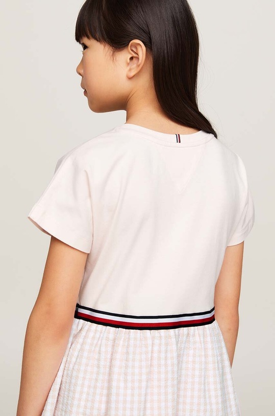 Дитяча бавовняна сукня Tommy Hilfiger рожевий KG0KG07924.128.176.PPYH