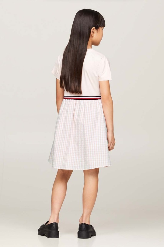 Дитяча бавовняна сукня Tommy Hilfiger KG0KG07924.128.176.PPYH рожевий