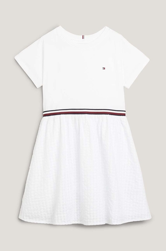 Tommy Hilfiger sukienka bawełniana dziecięca KG0KG07925.128.176.PPYH biały SS24