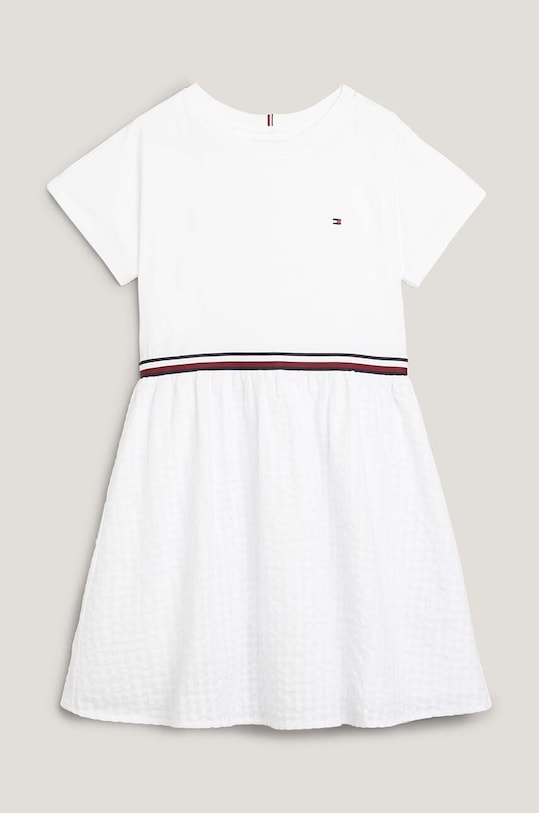 Tommy Hilfiger sukienka bawełniana dziecięca KG0KG07925.128.176.PPYH biały SS24
