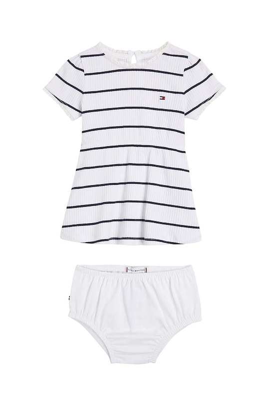 Бебешка рокля Tommy Hilfiger райе сив KN0KN01800.PPYH