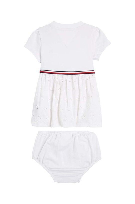 Φόρεμα μωρού Tommy Hilfiger KN0KN01801.PPYH λευκό SS24