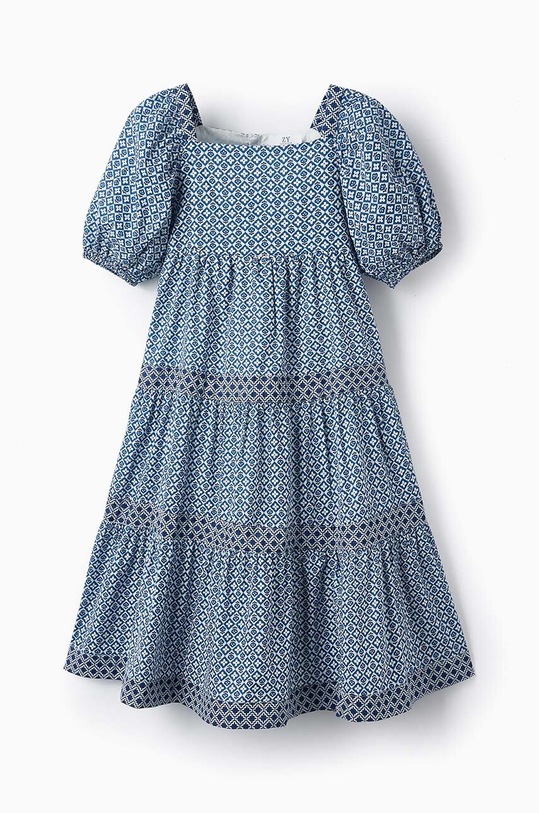 Παιδικό βαμβακερό φόρεμα zippy 3105948801 μπλε SS24