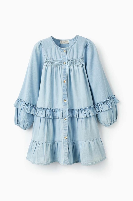 Παιδικό βαμβακερό φόρεμα zippy μακρύ μπλε 3105987901