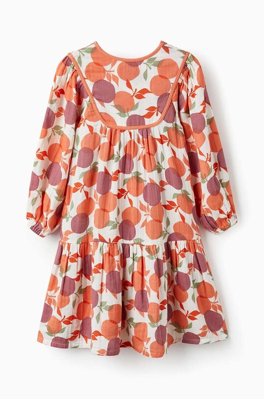 Fete zippy rochie din bumbac pentru copii 3105990901 portocaliu