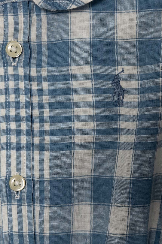 Детское хлопковое платье Polo Ralph Lauren 310940806001 голубой